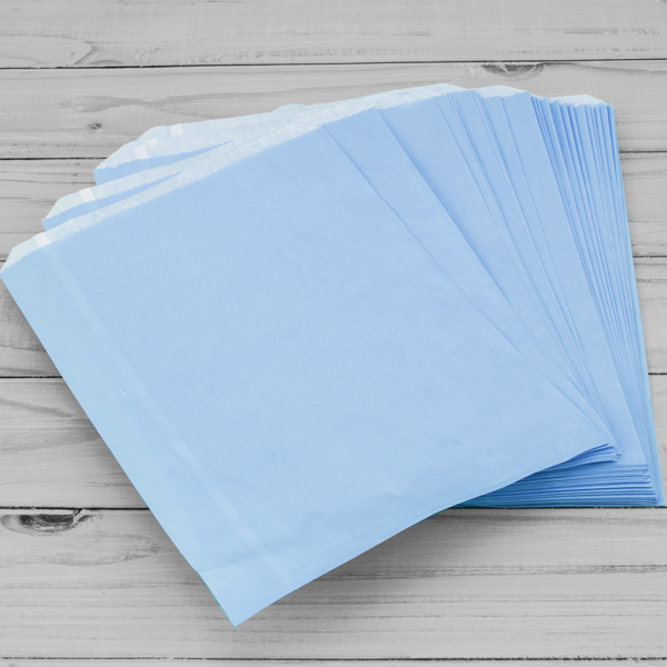 10x14in Baby Blue Paper Bags